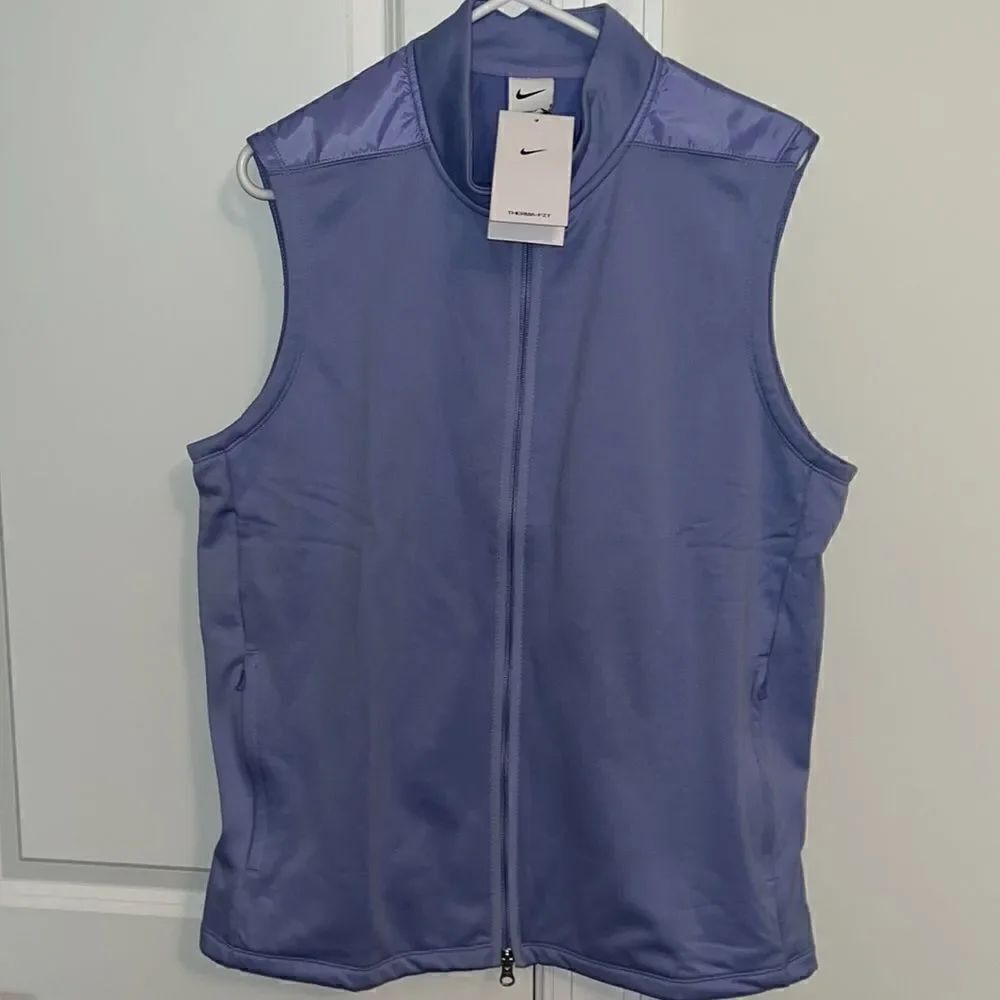 New $75 Nike Therma-Fit full zipper pale purple Golf Jacket fleece vest M